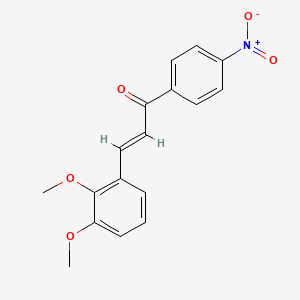 molecular formula C17H15NO5 B3133466 (2E)-3-(2,3-Dimethoxyphenyl)-1-(4-nitrophenyl)prop-2-en-1-one CAS No. 39060-03-2