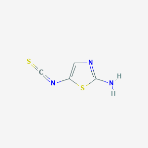molecular formula C4H3N3S2 B3133493 5-Isothiocyanatothiazol-2-amine CAS No. 39136-65-7