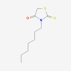 molecular formula C10H17NOS2 B3133495 3-Heptyl-2-thioxo-1,3-thiazolidin-4-one CAS No. 39137-05-8