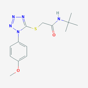 molecular formula C14H19N5O2S B313351 N-tert-butyl-2-{[1-(4-methoxyphenyl)-1H-tetrazol-5-yl]sulfanyl}acetamide 