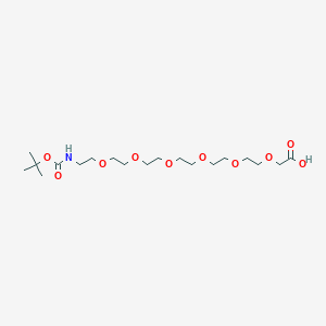molecular formula C19H37NO10 B3133511 Boc-NH-PEG6-CH2COOH CAS No. 391684-36-9