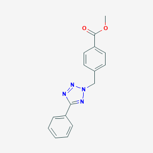 molecular formula C16H14N4O2 B313355 methyl 4-[(5-phenyl-2H-tetraazol-2-yl)methyl]benzoate 