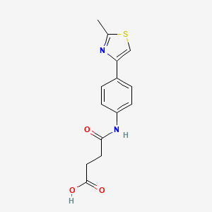 molecular formula C14H14N2O3S B3133561 N-[4-(2-Methyl-thiazol-4-yl)-phenyl]-succinamic acid CAS No. 393837-72-4