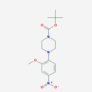 molecular formula C16H23N3O5 B3133584 Tert-butyl 4-(2-methoxy-4-nitrophenyl)piperazine-1-carboxylate CAS No. 394248-99-8