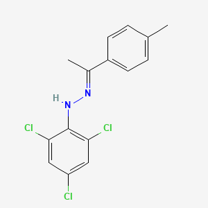 molecular formula C15H13Cl3N2 B3133598 1-(4-methylphenyl)-1-ethanone N-(2,4,6-trichlorophenyl)hydrazone CAS No. 394667-30-2