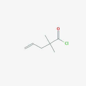 molecular formula C7H11ClO B3133615 2,2-Dimethyl-4-pentenoyl chloride CAS No. 39482-46-7