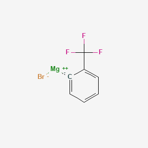 molecular formula C7H4BrF3Mg B3133621 2-(三氟甲基)苯基溴化镁，0.50 M 四氢呋喃溶液 CAS No. 395-47-1
