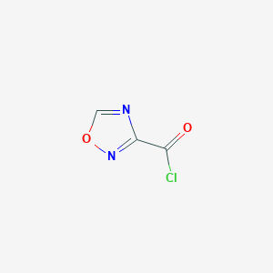 molecular formula C3HClN2O2 B3133648 1,2,4-Oxadiazole-3-carbonyl chloride CAS No. 39512-69-1