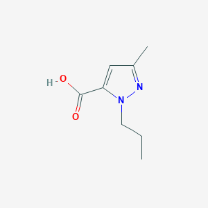 molecular formula C8H12N2O2 B3133675 3-methyl-1-propyl-1H-pyrazole-5-carboxylic acid CAS No. 39658-16-7