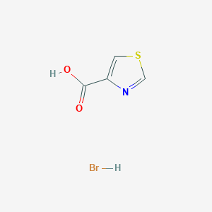 molecular formula C4H4BrNO2S B3133698 Thiazole-4-carboxylic acid hydrobromide CAS No. 3973-07-7