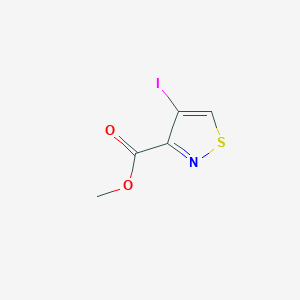 molecular formula C5H4INO2S B3133710 Methyl 4-iodoisothiazole-3-carboxylate CAS No. 397329-61-2