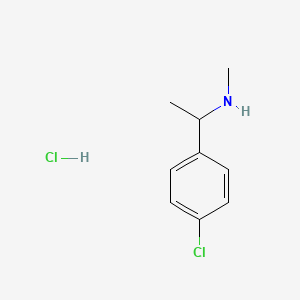 molecular formula C9H13Cl2N B3133811 1-(4-Chlorophenyl)-N-methylethanamine hydrochloride CAS No. 39959-84-7