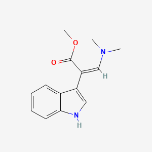 molecular formula C14H16N2O2 B3133842 methyl (Z)-3-(dimethylamino)-2-(1H-indol-3-yl)prop-2-enoate CAS No. 400074-10-4