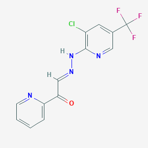 molecular formula C13H8ClF3N4O B3133846 2-oxo-2-(2-pyridinyl)acetaldehyde N-[3-chloro-5-(trifluoromethyl)-2-pyridinyl]hydrazone CAS No. 400074-11-5