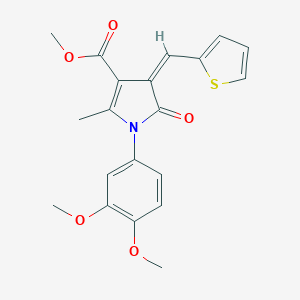 molecular formula C20H19NO5S B313385 methyl 1-(3,4-dimethoxyphenyl)-2-methyl-5-oxo-4-(2-thienylmethylene)-4,5-dihydro-1H-pyrrole-3-carboxylate 