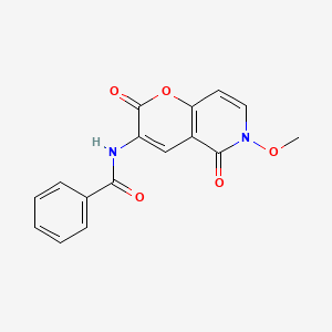 molecular formula C16H12N2O5 B3133859 N-(6-methoxy-2,5-dioxo-5,6-dihydro-2H-pyrano[3,2-c]pyridin-3-yl)benzenecarboxamide CAS No. 400074-38-6