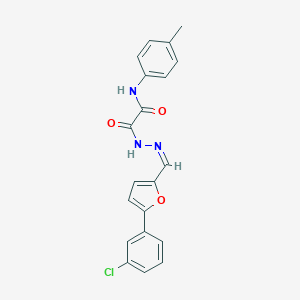 molecular formula C20H16ClN3O3 B313387 2-[(2Z)-2-{[5-(3-chlorophenyl)furan-2-yl]methylidene}hydrazinyl]-N-(4-methylphenyl)-2-oxoacetamide 