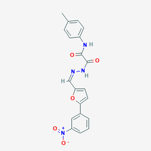 molecular formula C20H16N4O5 B313388 N-(4-methylphenyl)-2-[(2Z)-2-{[5-(3-nitrophenyl)furan-2-yl]methylidene}hydrazinyl]-2-oxoacetamide 