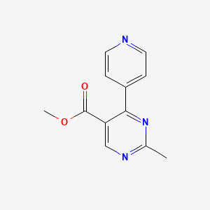 molecular formula C12H11N3O2 B3133897 Methyl 2-methyl-4-(4-pyridinyl)-5-pyrimidinecarboxylate CAS No. 400074-78-4