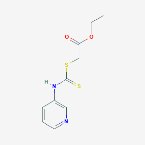molecular formula C10H12N2O2S2 B3133898 Ethyl 2-{[(3-pyridinylamino)carbothioyl]sulfanyl}acetate CAS No. 400074-87-5