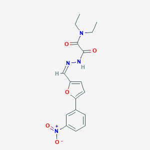 molecular formula C17H18N4O5 B313390 N,N-diethyl-2-[(2Z)-2-{[5-(3-nitrophenyl)furan-2-yl]methylidene}hydrazinyl]-2-oxoacetamide 