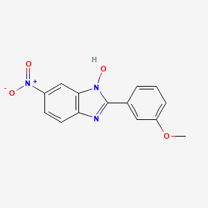 molecular formula C14H11N3O4 B3133911 2-(3-methoxyphenyl)-6-nitro-1H-1,3-benzimidazol-1-ol CAS No. 400075-28-7