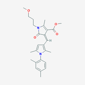 molecular formula C26H32N2O4 B313393 methyl (4Z)-4-{[1-(2,4-dimethylphenyl)-2,5-dimethyl-1H-pyrrol-3-yl]methylidene}-1-(3-methoxypropyl)-2-methyl-5-oxo-4,5-dihydro-1H-pyrrole-3-carboxylate 