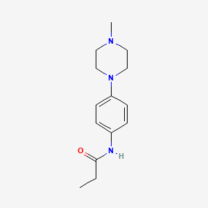 molecular formula C14H21N3O B3133932 N-[4-(4-methylpiperazin-1-yl)phenyl]propanamide CAS No. 400075-37-8