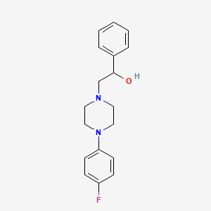 molecular formula C18H21FN2O B3133945 2-[4-(4-Fluorophenyl)piperazino]-1-phenyl-1-ethanol CAS No. 400075-44-7