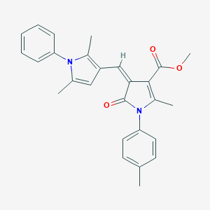 molecular formula C27H26N2O3 B313395 methyl (4Z)-4-[(2,5-dimethyl-1-phenyl-1H-pyrrol-3-yl)methylidene]-2-methyl-1-(4-methylphenyl)-5-oxo-4,5-dihydro-1H-pyrrole-3-carboxylate 