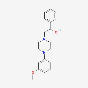 molecular formula C19H24N2O2 B3133951 2-[4-(3-Methoxyphenyl)piperazino]-1-phenyl-1-ethanol CAS No. 400075-48-1