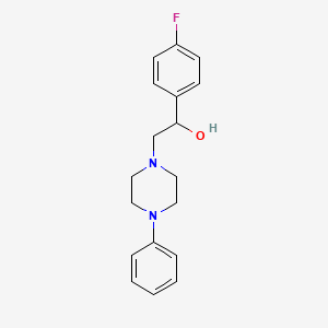 molecular formula C18H21FN2O B3133953 1-(4-Fluorophenyl)-2-(4-phenylpiperazino)-1-ethanol CAS No. 400075-52-7