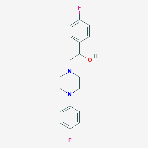molecular formula C18H20F2N2O B3133954 1-(4-Fluorophenyl)-2-[4-(4-fluorophenyl)piperazin-1-yl]ethanol CAS No. 400075-54-9