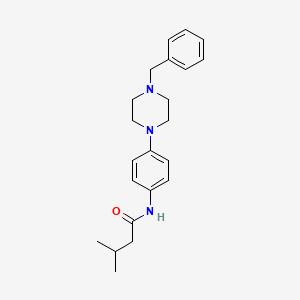 molecular formula C22H29N3O B3133957 N-[4-(4-benzylpiperazino)phenyl]-3-methylbutanamide CAS No. 400075-65-2