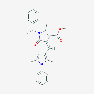molecular formula C28H28N2O3 B313397 methyl (4Z)-4-[(2,5-dimethyl-1-phenyl-1H-pyrrol-3-yl)methylidene]-2-methyl-5-oxo-1-(1-phenylethyl)-4,5-dihydro-1H-pyrrole-3-carboxylate 