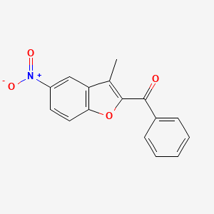 molecular formula C16H11NO4 B3133981 (3-甲基-5-硝基-1-苯并呋喃-2-基)(苯基)甲苯酮 CAS No. 400076-05-3