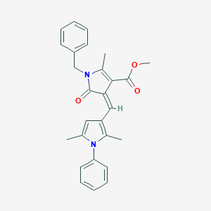 molecular formula C27H26N2O3 B313399 methyl (4Z)-1-benzyl-4-[(2,5-dimethyl-1-phenyl-1H-pyrrol-3-yl)methylidene]-2-methyl-5-oxo-4,5-dihydro-1H-pyrrole-3-carboxylate 