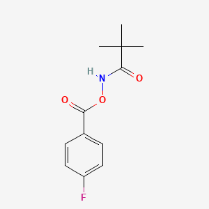 molecular formula C12H14FNO3 B3134035 N-[(4-fluorobenzoyl)oxy]-2,2-dimethylpropanamide CAS No. 400076-36-0