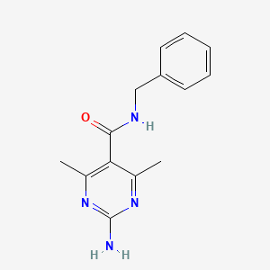 molecular formula C14H16N4O B3134042 2-amino-N-benzyl-4,6-dimethylpyrimidine-5-carboxamide CAS No. 400076-42-8