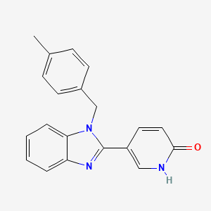molecular formula C20H17N3O B3134132 5-[1-(4-methylbenzyl)-1H-1,3-benzimidazol-2-yl]-2(1H)-pyridinone CAS No. 400077-28-3