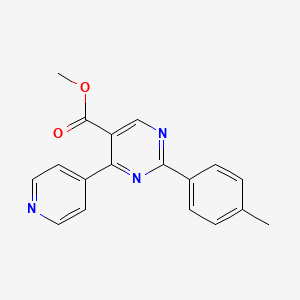 molecular formula C18H15N3O2 B3134155 Methyl 2-(4-methylphenyl)-4-(4-pyridinyl)-5-pyrimidinecarboxylate CAS No. 400077-53-4
