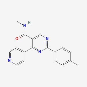 molecular formula C18H16N4O B3134160 N-methyl-2-(4-methylphenyl)-4-(4-pyridinyl)-5-pyrimidinecarboxamide CAS No. 400077-55-6