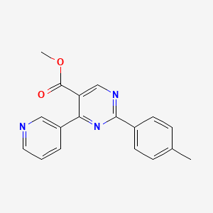 molecular formula C18H15N3O2 B3134165 Methyl 2-(4-methylphenyl)-4-(3-pyridinyl)-5-pyrimidinecarboxylate CAS No. 400077-57-8