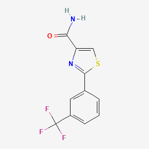 molecular formula C11H7F3N2OS B3134211 2-[3-(Trifluoromethyl)phenyl]-1,3-thiazole-4-carboxamide CAS No. 400077-93-2