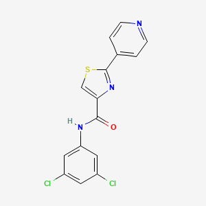 molecular formula C15H9Cl2N3OS B3134216 N-(3,5-二氯苯基)-2-(4-吡啶基)-1,3-噻唑-4-甲酰胺 CAS No. 400077-96-5