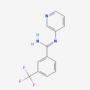 molecular formula C13H10F3N3 B3134217 N-(3-pyridinyl)-3-(trifluoromethyl)benzenecarboximidamide CAS No. 400077-99-8