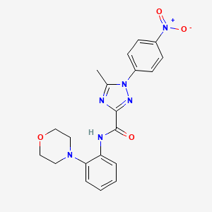molecular formula C20H20N6O4 B3134225 5-methyl-N-(2-morpholinophenyl)-1-(4-nitrophenyl)-1H-1,2,4-triazole-3-carboxamide CAS No. 400078-02-6