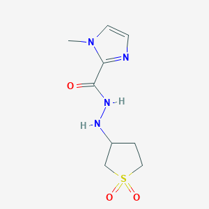 molecular formula C9H14N4O3S B3134239 N'-(1,1-dioxothiolan-3-yl)-1-methylimidazole-2-carbohydrazide CAS No. 400078-07-1
