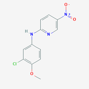 molecular formula C12H10ClN3O3 B313425 N-(3-chloro-4-methoxyphenyl)-5-nitropyridin-2-amine 