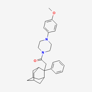 molecular formula C29H36N2O2 B3134297 1-[4-(4-Methoxyphenyl)piperazin-1-yl]-2-(2-phenyl-2-adamantyl)ethanone CAS No. 400078-85-5